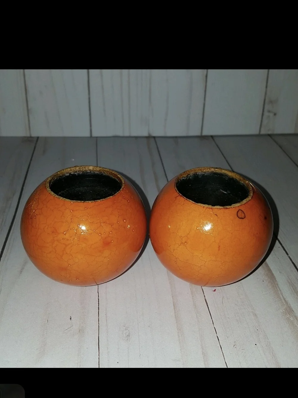 Set of 2 mini orange gourds 3